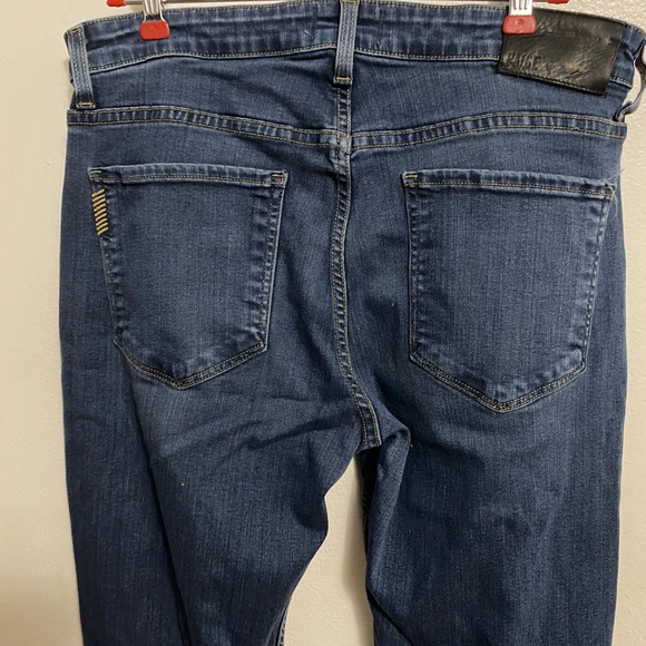 PAIGE Normandie Straight Leg Jeans | Size 32 | Premium Denim Dark Wash - Picture 4 of 5